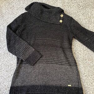 Women's Calvin Klein Black Sweater with Button Detail
